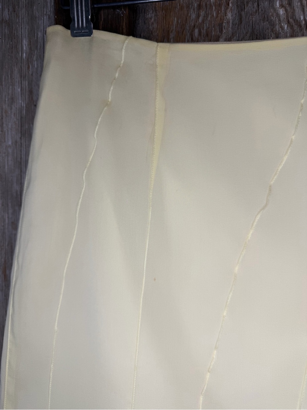 Jil Sander Silk Skirt Italy Pale Yellow Y2K Minimalist Luxe Midi Size 38/Small - Picture 6 of 16